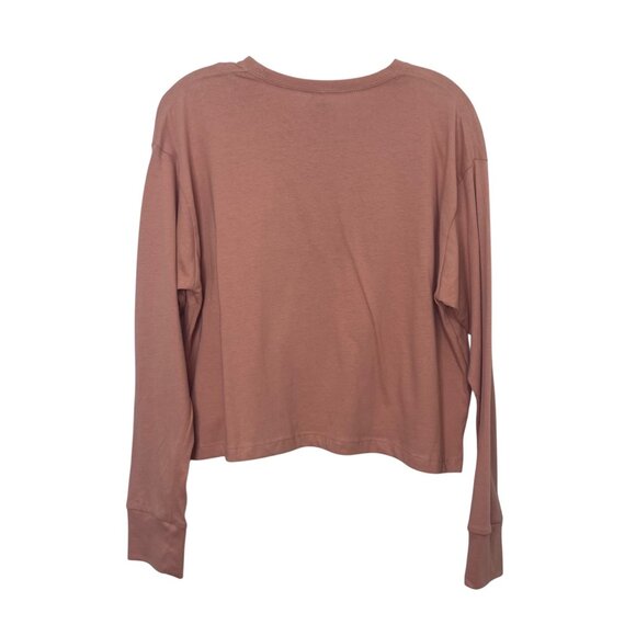 Next Level Apparel Cropped Tshirt Womens Large New WOT Dusty Rose Long Sleeve - Picture 3 of 7